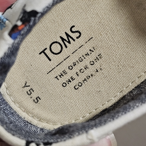 Toms Nautical Dogs Canvas Women's Classics Slip-on Shoes Youth 5.5 - Picture 5 of 10